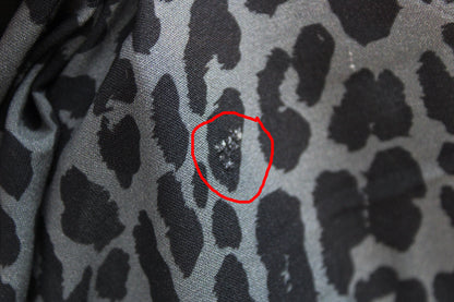 Viskosestoff Pauline mit Leoprint in Anthrazitund Schwarz Stofffehler