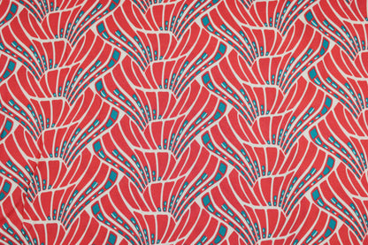 Viskosestoff Vienna Coral in Koralle Detailbild