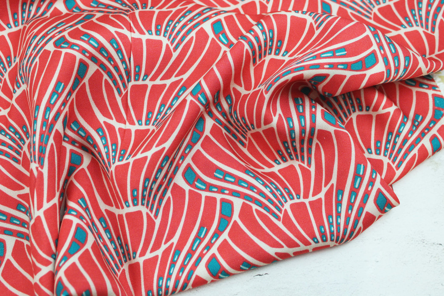 Viskosestoff Vienna Coral in Koralle