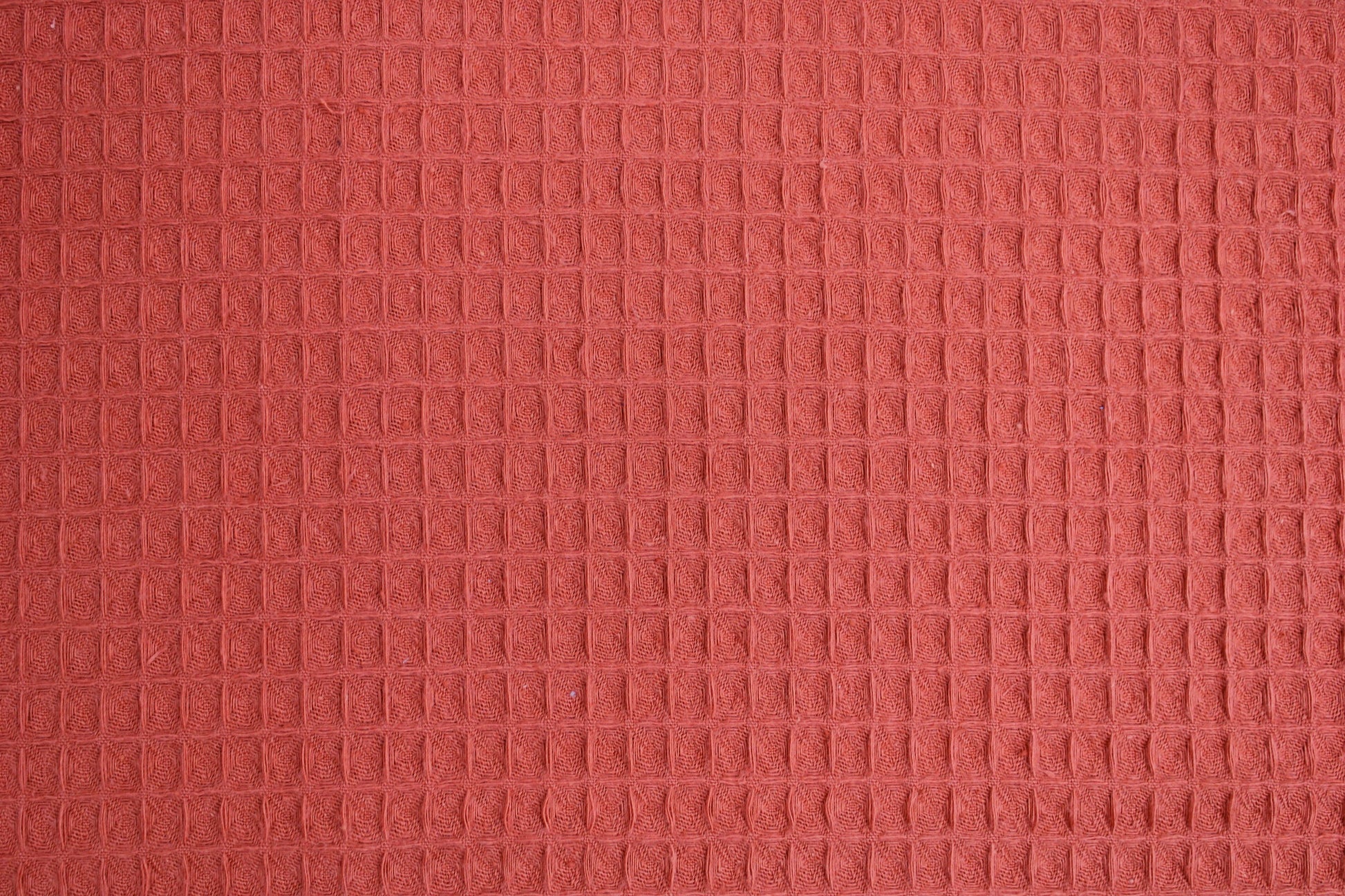 Waffelpique Nelson in uni Terracotta Detailbild