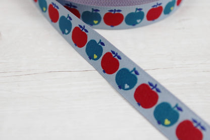 Webband mit Äpfeln Design by Graziela Detailbild