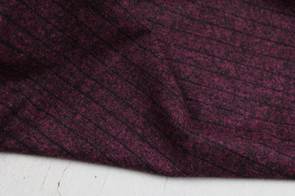 Wollgemisch mit Linien in Fuchsia