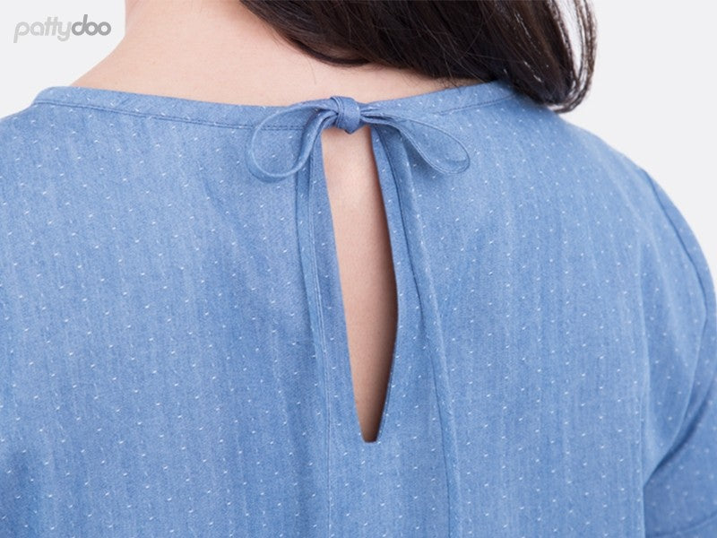 Schnittmuster Allie - Damenbluse und-kleid von Pattydoo Rückenansicht