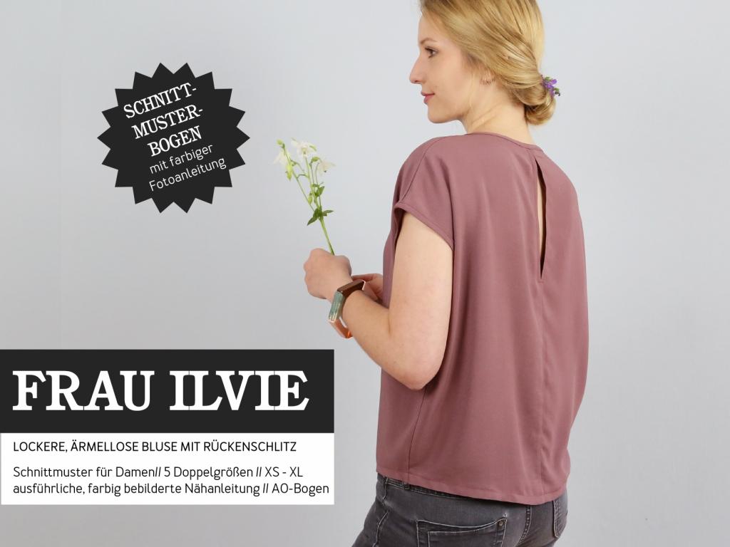 Papierschnittmuster FRAU ILVIE Bluse mit Rückenschlitz